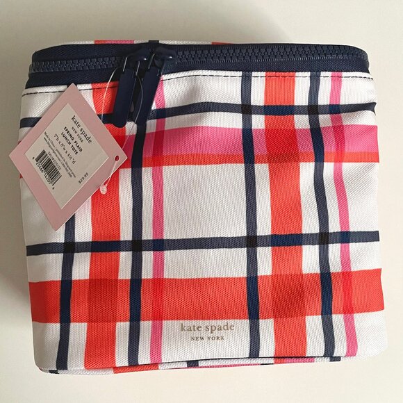NWT Kate Spade Spring Plaid Insulated Lunch Tote - Picture 8 of 10